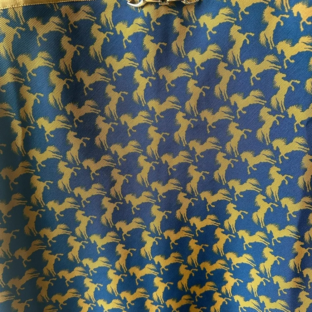Maeve Navy and Brown Horse Pattern Twofer Mini Dress - Picture 5 of 6